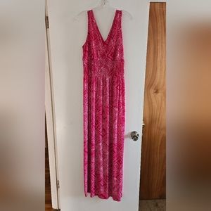 Epilogue Pink and White Sleeveless Maxi Dress